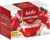 Infusiones Kaldini - Té Herbal de Granada, Negro, Menta, Verde, Frutos del Bosque, Manzanilla y Hierbas Laxantes
