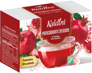Infusiones Kaldini - Té Herbal de Granada, Negro, Menta, Verde, Frutos del Bosque, Manzanilla y Hierbas Laxantes